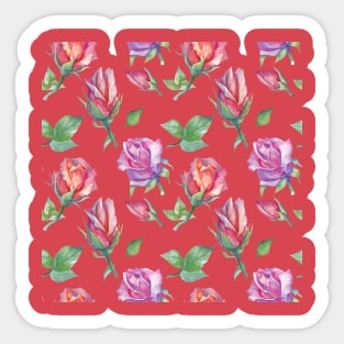 Watercolor Flower Pattern Sticker